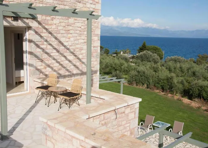 Stone Bay Houses In Messinia Kalamaki Beach Area